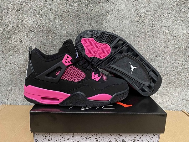 air jordan 4 (IV) retro shoes women-black/pink